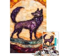 Puzzle da 1000 pezzi per ragazzi mosaico con lupo ametista puzzle fai da te per adolescenti ideale per le vacanze a casa e per passare il tempo insieme interattivo tra genitori e figli (50x75cm)