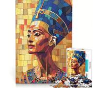 Puzzle da 1000 pezzi per ragazzi mosaico della regina Nefertiti giocattolo fai da te decorazione artistica per la casa ideale come regalo per tutta la famiglia 38x52cm