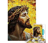 Puzzle da 1000 pezzi per ragazzi mosaico di Gesù Cristo giocattolo per adolescenti decorazione da parete regalo per amici e familiari per rafforzare i ricordi (dimensioni 38x52cm)