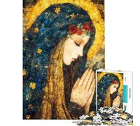 Puzzle da 1000 pezzi per ragazzi mosaico raffigurante il ritratto della Vergine Maria Puzzle per ragazzi taglio di precisione sfida educativa regalo di compleanno regalo 50x75cm