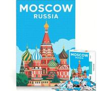 Puzzle da 1000 pezzi per ragazzi, Mosca, Russia, giochi rilassanti, attività divertenti da fare a casa, ottimo regalo per gli appassionati di videogiochi 38x52cm