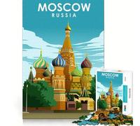 Puzzle da 1000 pezzi per ragazzi,Mosca,Russia,viaggi,arte,taglio liscio,gioco,esercizio mentale,momento di relax,attività per compleanno (50x75cm)