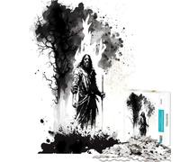 Puzzle da 1000 pezzi per ragazzi Mosè e il roveto ardente gioco interattivo educativo regalo per il Secret Santa ideale per passare il tempo durante le vacanze (dimensioni 38x52cm)