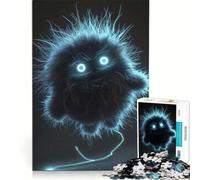 Puzzle da 1000 pezzi per ragazzi: Mostro Nero Non Peloso Giocattolo Educativo Decorazione per la Casa con Poster Abbinato e Foglio di Curiosità 50x75cm