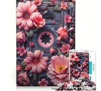Puzzle da 1000 pezzi per ragazzi, motivo floreale a cassetta, gioco rompicapo, taglio di precisione, compleanno e Natale 38x26cm