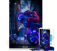 Puzzle da 1000 pezzi per ragazzi motociclisti,con bordi precisi,ideale per risolvere problemi e creare momenti di relax Gioco a tema natalizio (50x75cm)