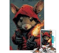 Puzzle da 1000 pezzi per ragazzi Mr Rat divertente attività da fare in casa migliora la memoria gioco per famiglie adatto dai 14 anni in su (38x26cm)