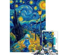 Puzzle da 1000 pezzi per ragazzi "Mummia nella notte stellata" gioco rompicapo per adulti taglio di precisione difficile e stimolante (dimensioni 50x75cm)