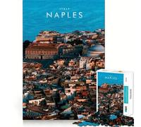 Puzzle da 1000 pezzi per ragazzi,Napoli,taglio preciso,arte,giocattolo stimolante per la mente,relax,gioco,attività per compleanno (38x26cm)