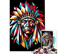 Puzzle da 1000 pezzi per ragazzi nativi americani Wpap divertimento a casa gioco di assemblaggio e relax per ragazzi dai 14 anni in su (38x52cm)