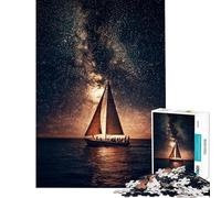Puzzle da 1000 pezzi per ragazzi "Navigazione sotto le stelle" giocattolo avvincente per coltivare la pazienza divertente antistress regalo per donne e uomini (dimensioni 38x26cm)