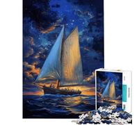 Puzzle da 1000 pezzi per ragazzi Navigazione sotto un cielo stellato Puzzle per ragazzi che migliora la memoria Lista dei desideri con Babbo Natale Ottimo regalo per gli appassionati di videogiochi
