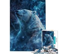 Puzzle da 1000 pezzi per ragazzi Nebulosa Cosmica Orso Polare Gioco interattivo educativo Giocattolo sfida Regalo per donne e uomini Decorazione per la casa (Dimensioni 50x75cm)