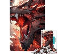 Puzzle da 1000 pezzi per ragazzi Nidhogg Drago Vichingo Arte Difficile e stimolante Decorazione per la casa Giocattolo antistress Adatto a partire dai 14 anni (38x26cm)