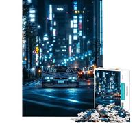 Puzzle da 1000 pezzi per ragazzi Nissan Skyline R a Tokyo di notte Giocattolo educativo per l'apprendimento Giochi rilassanti Attività per famiglie Regalo per donne e uomini (Dimensioni 50x75cm)