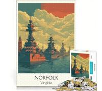 Puzzle da 1000 pezzi per ragazzi, Norfolk, Virginia, gioco educativo, allena la mente e la manualità, regalo per amici e familiari 50x75cm