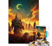 Puzzle da 1000 pezzi per ragazzi Notte in un mondo fantastico ideale per compleanni vacanze di Natale o come passatempo educativo Adatto a partire dai 14 anni (38x26cm)