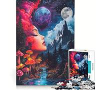 Puzzle da 1000 pezzi per ragazzi, Notte nella foresta da sogno, Gioco impossibile, Allena la mente e la mano, Regalo di compleanno, Regali, 38x52cm