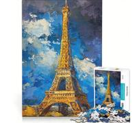 Puzzle da 1000 pezzi per ragazzi "Notte stellata a Parigi" gioco divertente allena la mente e la manualità migliora l'amore tra le coppie 50x75cm