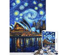 Puzzle da 1000 pezzi per ragazzi Notte stellata all'opera puzzle per adulti gioco divertente antistress compleanno e Natale (dimensioni 38x52cm)