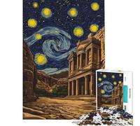 Puzzle da 1000 pezzi per ragazzi Notte stellata Petra Jordan Puzzle per adulti gioco divertente migliora la memoria e aiuta ad allenare il cervello (dimensioni 50x75cm)