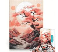 Puzzle da 1000 pezzi per ragazzi, oasi di ciliegi in Giappone, gioco educativo, regalo di compleanno, compleanno e Natale 50x75cm