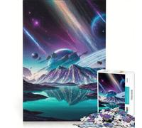 Puzzle da 1000 pezzi per ragazzi, Oasi di montagna celeste, gioco rilassante, antistress, compleanno e Natale 50x75cm
