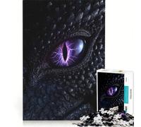 Puzzle da 1000 pezzi per ragazzi Occhio del Drago della Tempesta - Potere Fantastico del Fulmine Gioco Divertente Allena la Mente e la Manica Migliora l'Amore tra le Coppie 38x26cm