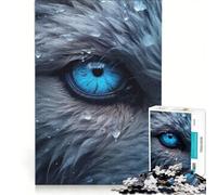 Puzzle da 1000 pezzi per ragazzi, Occhio di Lupo Blu, gioco educativo, allena la mente e la manualità, regalo per amici e familiari 50x75cm