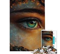 Puzzle da 1000 pezzi per ragazzi Occhio mistico con natura taglio di precisione interazione genitore-figlio regalo di Natale e compleanno 50x75cm