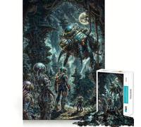 Puzzle da 1000 pezzi per ragazzi "Oltre le frontiere aliene",gioco di squadra perfetto,gioco cognitivo,regalo,gioco rilassante,divertente attività per compleanno (50x75cm)