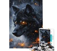 Puzzle da 1000 pezzi per ragazzi ombra lupo luminoso puzzle per ragazzi migliora la memoria lista dei desideri con Babbo Natale gioco educativo per famiglie 50x75cm