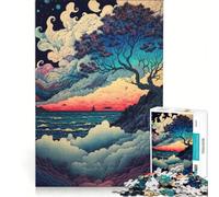 Puzzle da 1000 pezzi per ragazzi Onde del tramonto gioco divertente e stimolante da completare ideale come regalo per tutta la famiglia 38x26cm