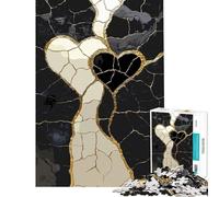Puzzle da 1000 pezzi per ragazzi originale con cuore incrinato e arte astratta gioco rompicapo stimolante giocattolo ideale come regalo e decorazione per la casa (dimensioni 38x52cm)