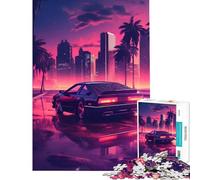 Puzzle da 1000 pezzi per ragazzi: Outrun Midnight City Difficile e stimolante un'opera d'arte Gioco divertente adatto a persone dai 14 anni in su (50x75cm)
