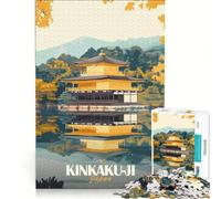 Puzzle da 1000 pezzi per ragazzi Padiglione d'Oro Kinkaku-ji giocattoli fai da te decorazioni per la casa ideale come regalo per tutta la famiglia 38x26cm