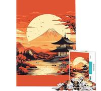 Puzzle da 1000 pezzi per ragazzi paesaggi giapponesi vintage gioco educativo giocattolo intellettuale ottimo regalo per gli appassionati di giochi un'opera d'arte (dimensioni 50x75cm)