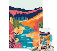 Puzzle da 1000 pezzi per ragazzi paesaggio autunnale americano gioco rilassante giocattolo avvincente per coltivare la pazienza ottimo regalo per gli amanti del gioco taglio di precisione (38x52cm)