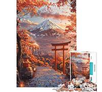Puzzle da 1000 pezzi per ragazzi paesaggio autunnale del Monte Fuji puzzle per adulti gioco pratico ideale per passare il tempo durante le vacanze regali di Natale e compleanno (dimensioni 38x26cm)