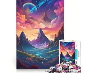 Puzzle da 1000 pezzi per ragazzi paesaggio capolavoro giocattolo fai da te decorazione artistica per la casa ideale come regalo per tutta la famiglia 38x26cm
