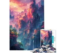 Puzzle da 1000 pezzi per ragazzi paesaggio cinese e giapponese gioco educativo giocattolo artistico regalo taglio di precisione (dimensioni 38x26cm)