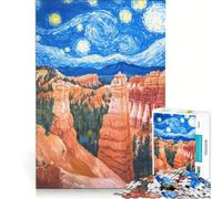 Puzzle da 1000 pezzi per ragazzi paesaggio con cielo stellato gioco educativo interazione genitore-figlio ideale come regalo 38x26cm