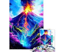 Puzzle da 1000 pezzi per ragazzi paesaggio con vulcano in eruzione gioco per adulti e famiglie schema di assemblaggio ideale come regalo per tutta la famiglia (dimensioni 38x52cm)