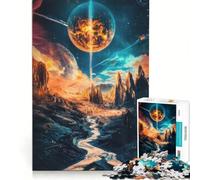 Puzzle da 1000 pezzi per ragazzi, Paesaggio dei pianeti cosmici, Gioco divertente, Allena la mente e la mano, Migliora l'amore tra le coppie 38x26cm