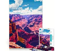 Puzzle da 1000 pezzi per ragazzi,paesaggio del Grand Canyon,design pulito,gioco di concentrazione,regalo,gioco di svago,decorazione natalizia da parete (50x75cm)