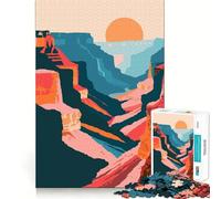 Puzzle da 1000 pezzi per ragazzi,paesaggio del Grand Canyon,taglio preciso,divertente gioco di logica,gioco tranquillo,decorazione natalizia,regalo (38x52cm)