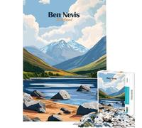 Puzzle da 1000 pezzi per ragazzi paesaggio del monte Ben Nevis gioco educativo giocattolo artistico regalo taglio di precisione (dimensioni 38x26cm)