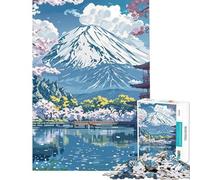 Puzzle da 1000 pezzi per ragazzi paesaggio del Monte Fuji gioco per famiglie divertimento assicurato regalo per tutta la famiglia (dimensioni 50x75cm)