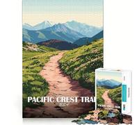 Puzzle da 1000 pezzi per ragazzi,paesaggio del Pacific Crest Trail degli Stati Uniti,poster con taglio preciso,gioco stimolante per la mente,relax e attività per il compleanno (50x75cm)