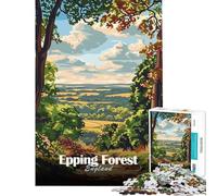 Puzzle da 1000 pezzi per ragazzi paesaggio della foresta di Epping puzzle per adulti gioco pratico di analisi e logica regalo antistress (dimensioni 38x26cm)